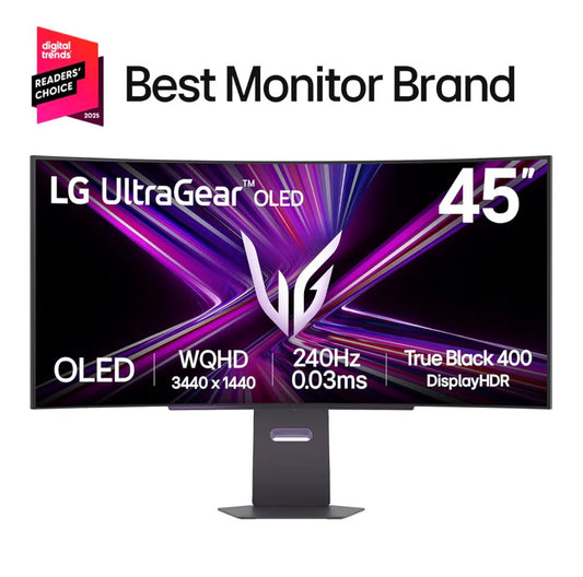 LG UltraGear 45GX950A-B 45" OLED 5K2K 165Hz Curved Gaming Monitor