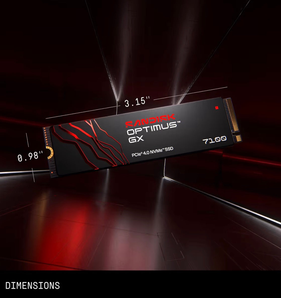 SanDisk Optimus GX 7100 500GB NVMe PCIe Gen4 M.2 2280 SSD
