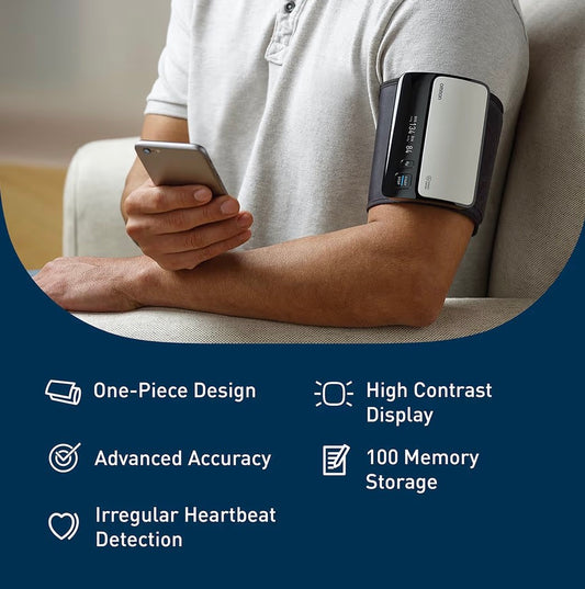 OMRON Evolv Wireless Upper Arm Blood Pressure Monitor w/ Connect App BP7000