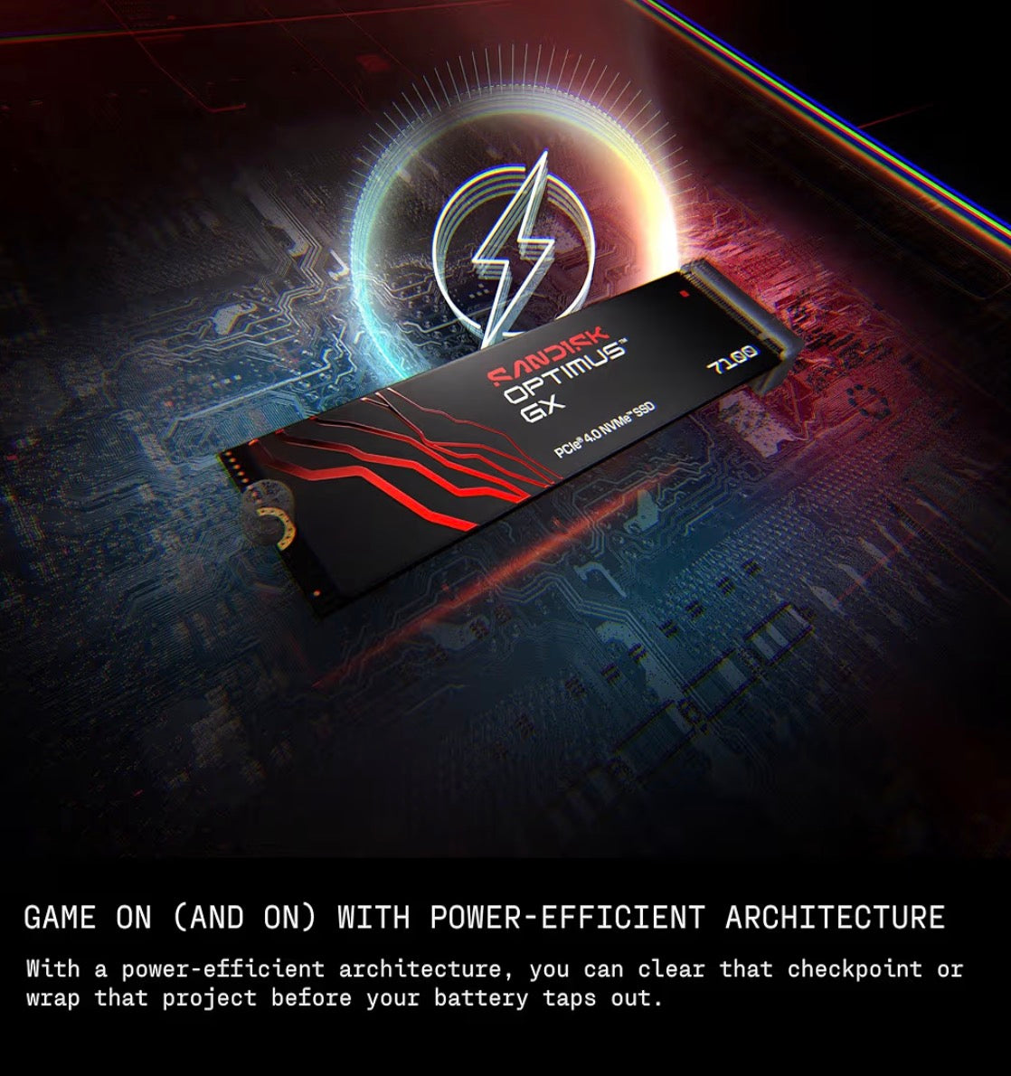 SanDisk Optimus GX 7100 1TB NVMe PCIe Gen4 M.2 2280 SSD
