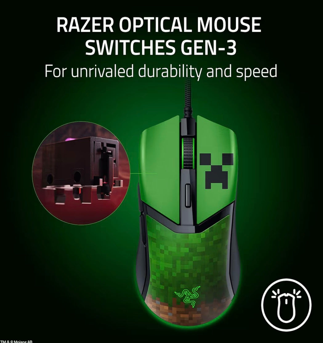 Razer Cobra Wired Gaming Mouse – Minecraft Edition (RZ01-04650200-R3M1)