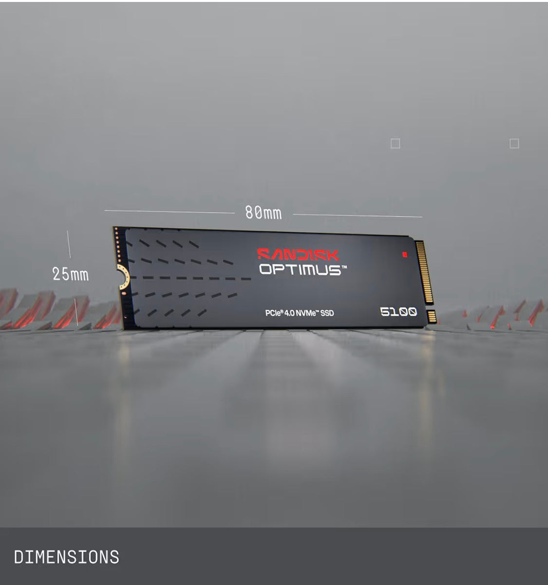 SanDisk Optimus 5100 1TB NVMe PCIe Gen4 M.2 2280 Internal SSD