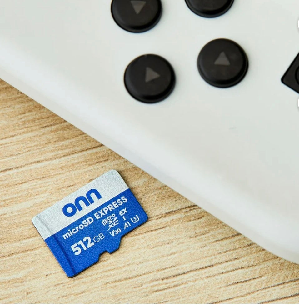 onn 512GB MicroSDXC Express Memory Card High-Speed Storage Adapter