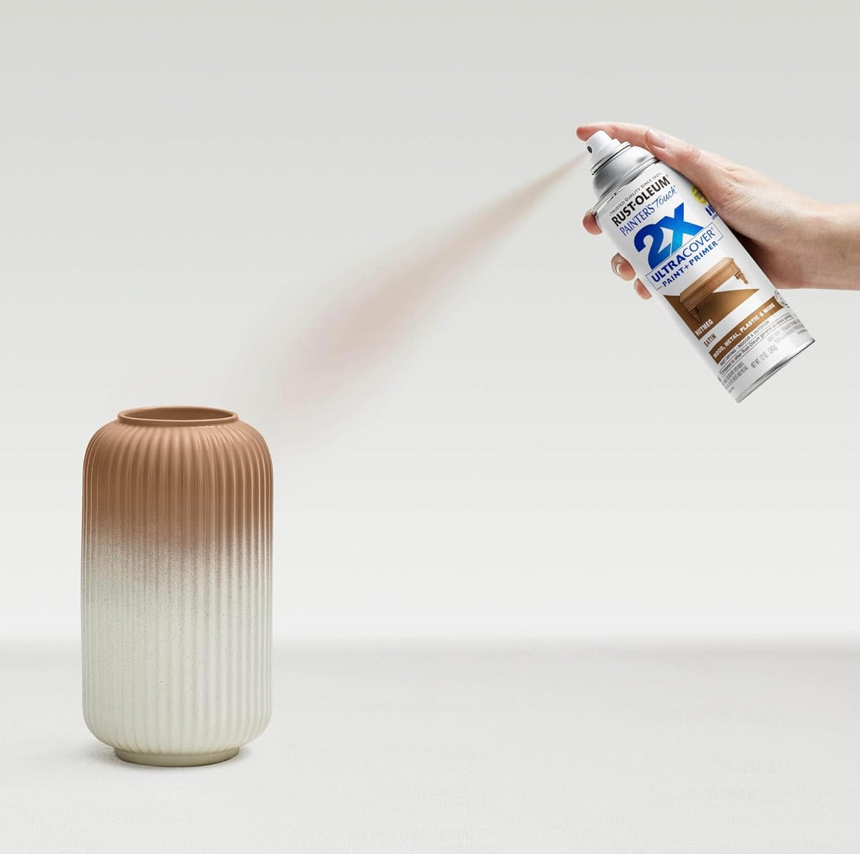 Rust-Oleum Painter’s Touch 2X Ultra Cover Spray Paint – Satin Nutmeg (12 oz, 6-Pack)