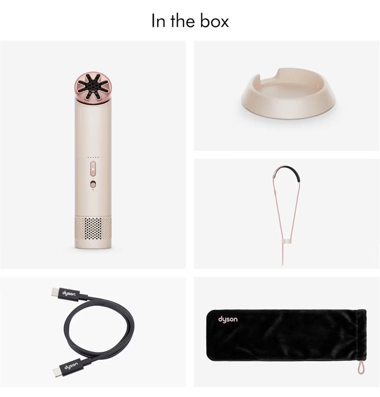 Dyson HushJet Mini Cool Portable Fan - Stone/Blush