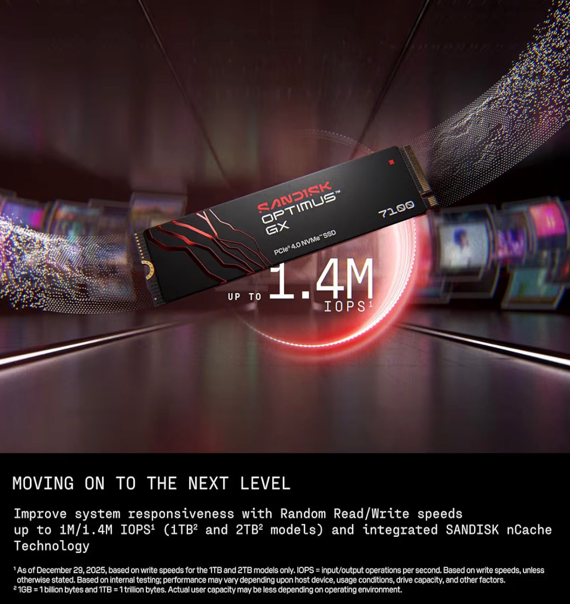 SanDisk Optimus GX 7100 1TB NVMe PCIe Gen4 M.2 2280 SSD