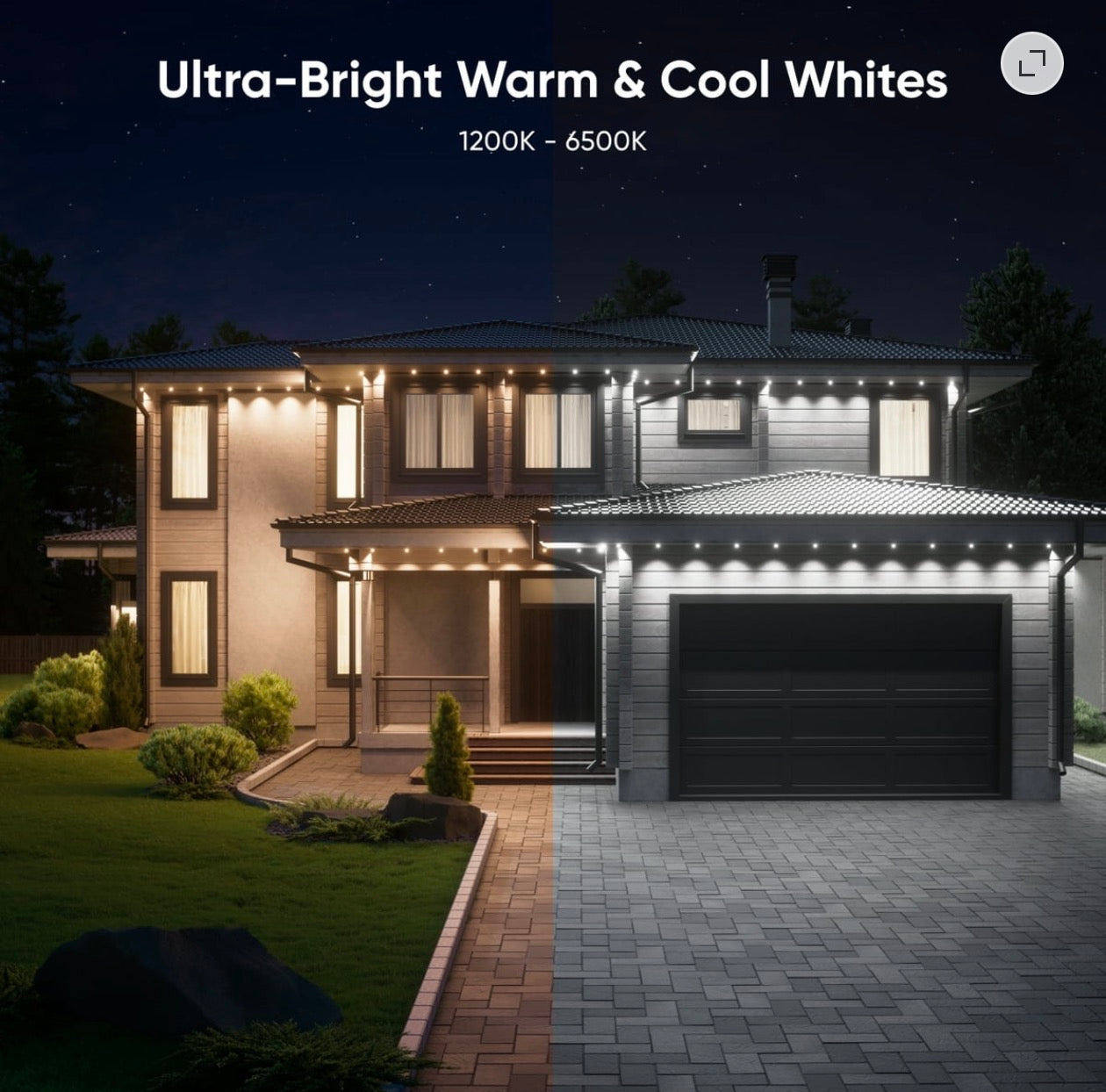 Nanoleaf 100ft Matter Smart Multicolor Permanent Outdoor Lights Smarter Kit