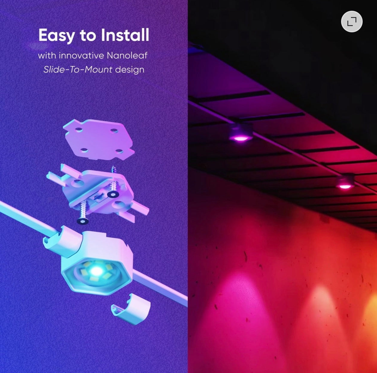 Nanoleaf 100ft Matter Smart Multicolor Permanent Outdoor Lights Smarter Kit