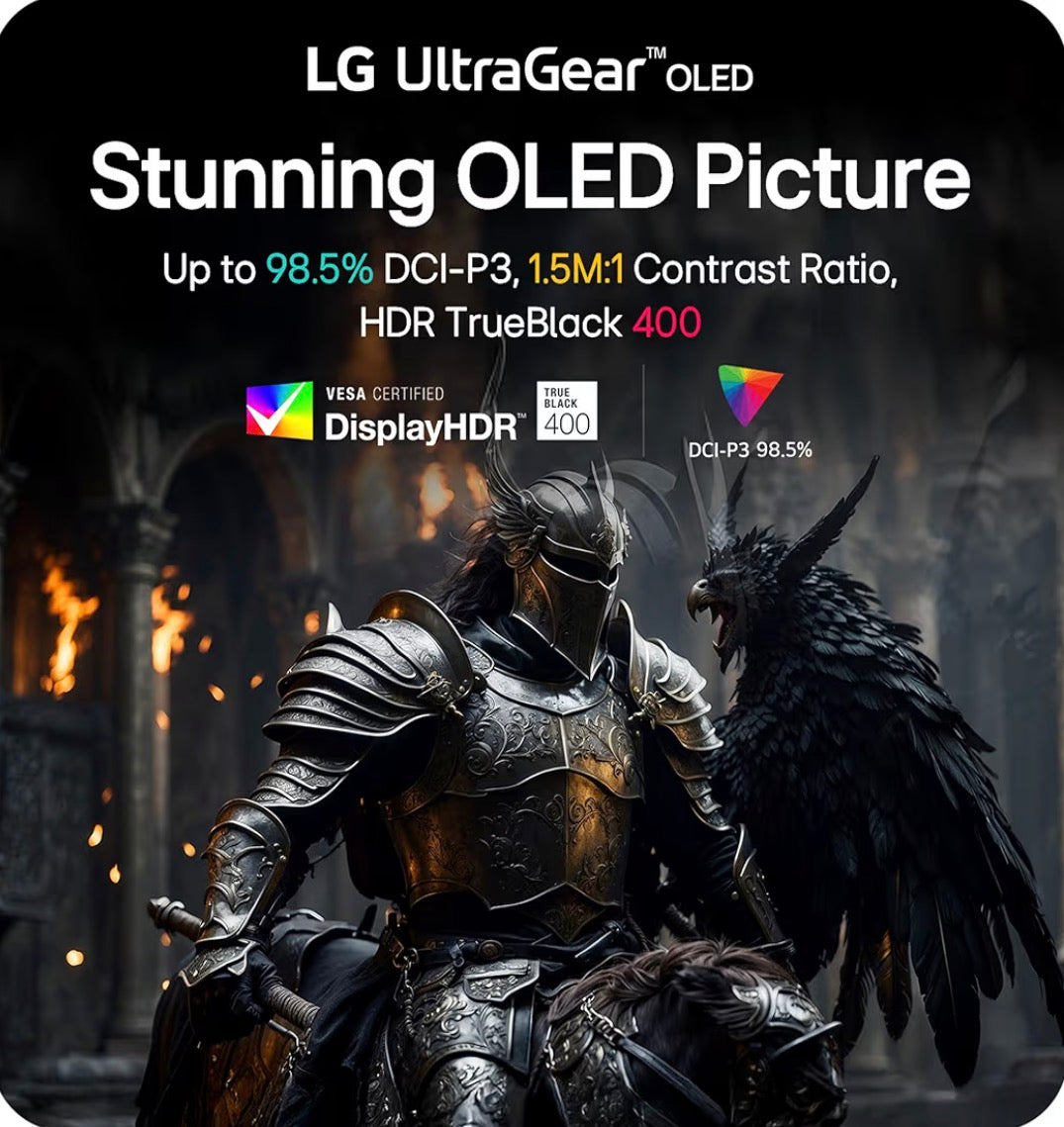 LG 32GX870A-B 32" 4K OLED Gaming Monitor 240Hz 0.03ms UltraGear