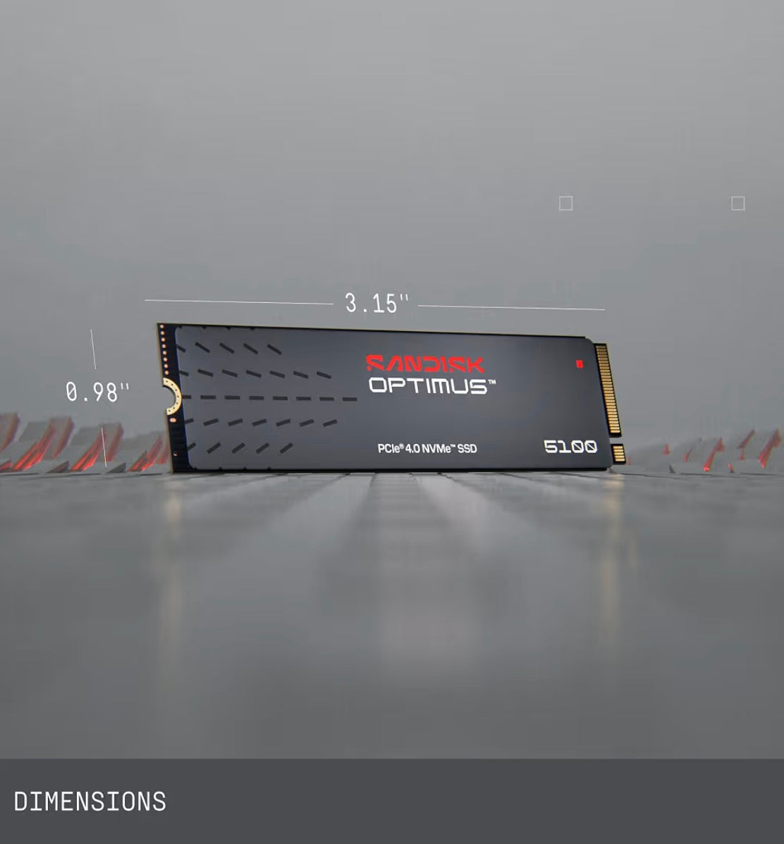 SanDisk Optimus 5100 1TB NVMe PCIe Gen4 M.2 2280 Internal SSD