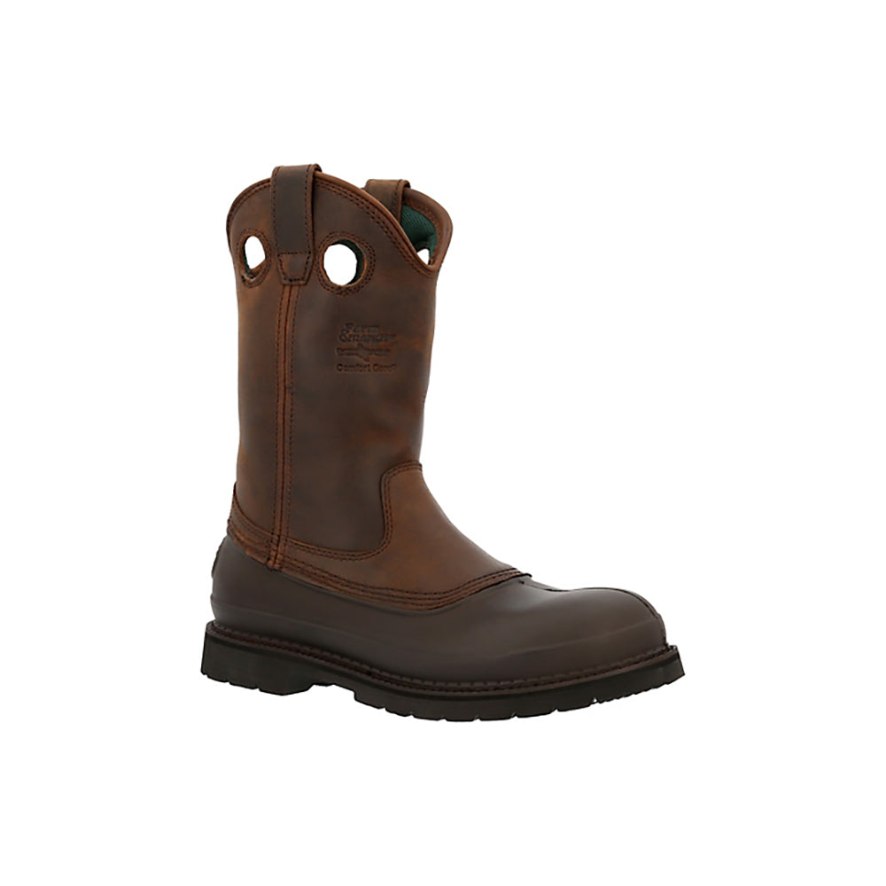 Georgia Boot Men's Pull-On Muddog Comfort Core Work Boots, 11 in., Mississippi Brown - US Mens 8 (G5514)