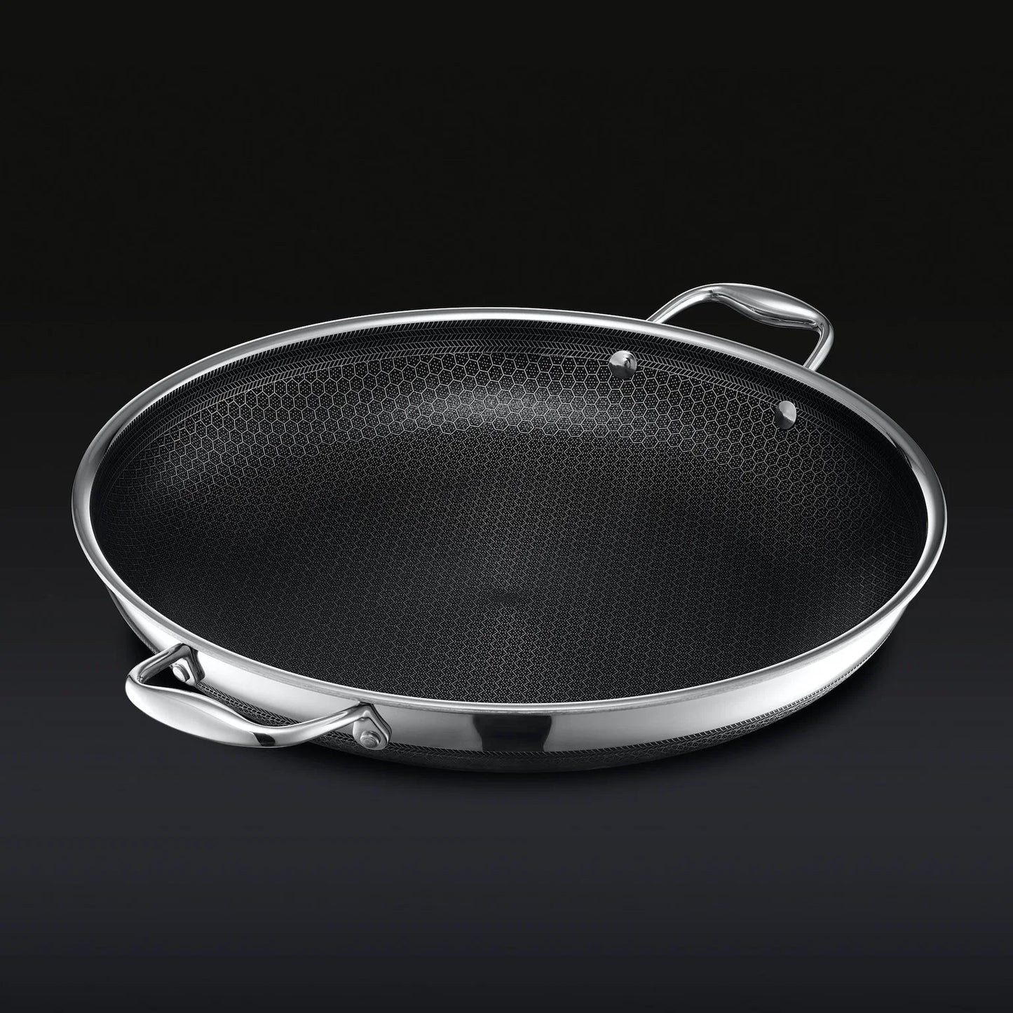 HexClad 14" Hybrid Nonstick Fry Pan w/ Lid Induction Oven Safe