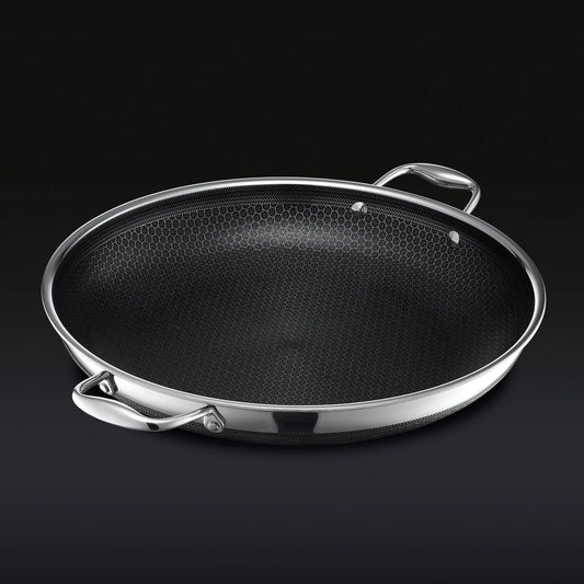 HexClad 14" Hybrid Nonstick Fry Pan w/ Lid Induction Oven Safe