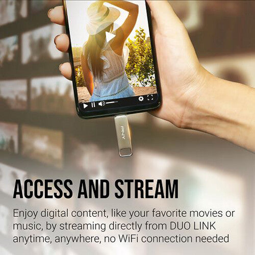 PNY DUO LINK 128GB USB-C & USB-A 3.2 Dual Flash Drive