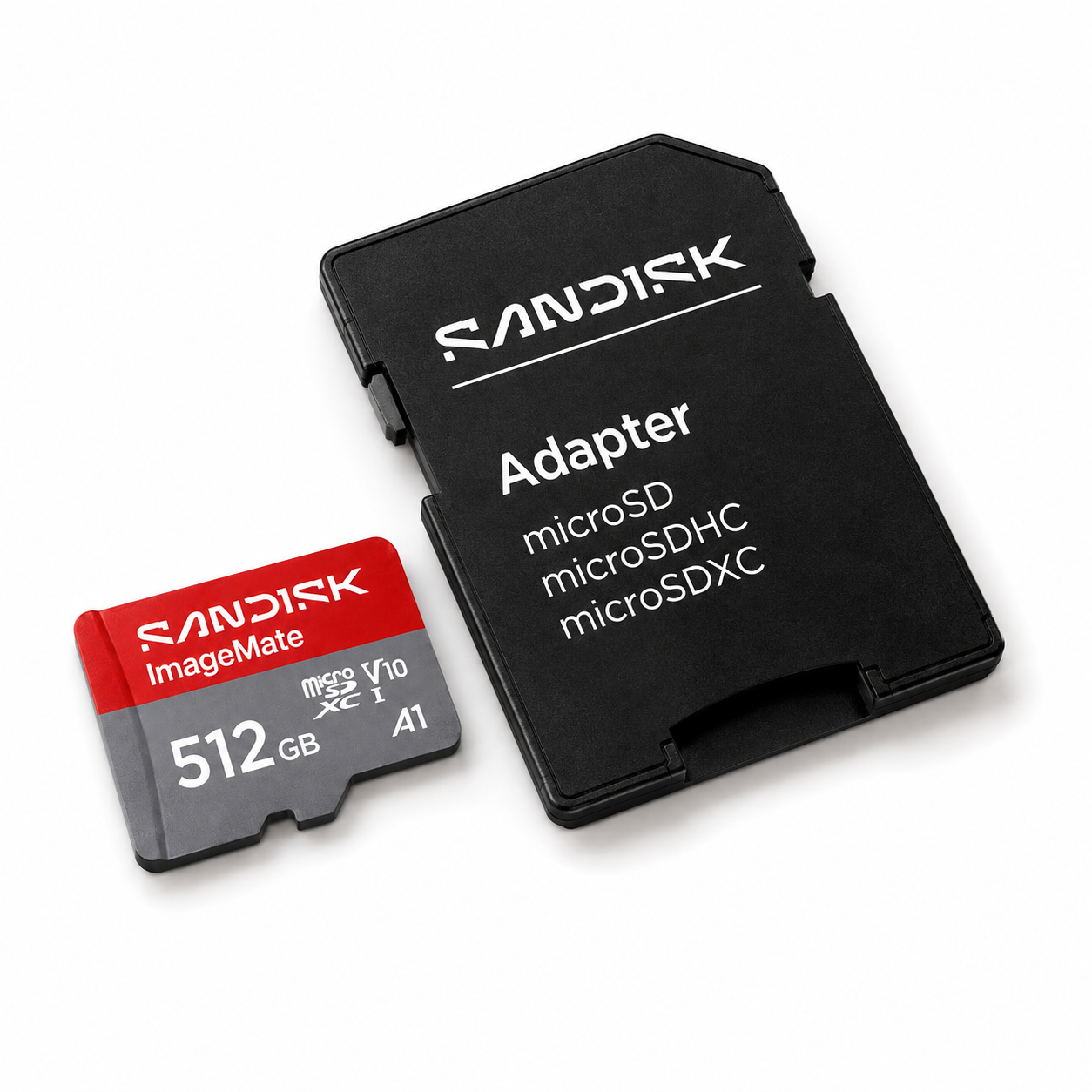 SanDisk ImageMate 512GB microSDXC Memory Card 195MB/s Adapter