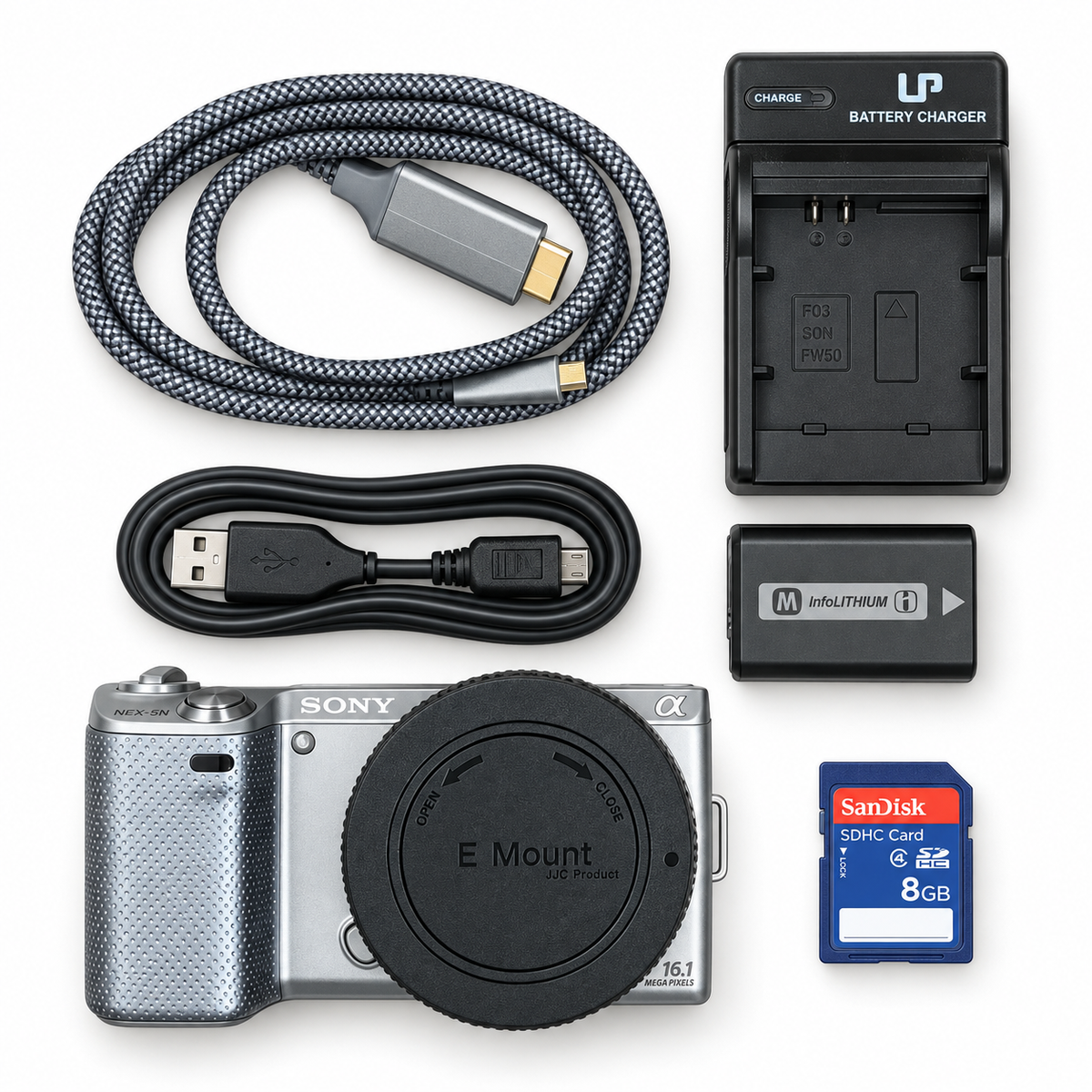 Sony Alpha NEX-5N 16.1MP Mirrorless Camera Body - Silver