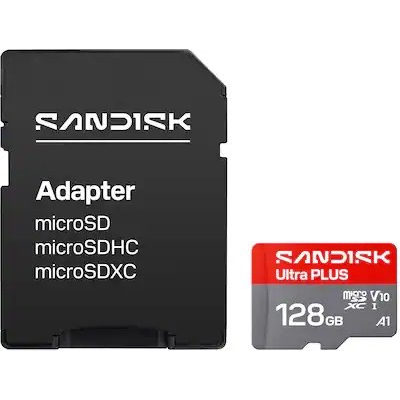 SanDisk Ultra PLUS 128GB microSD Card 200MB/s A1 UHS-I Memory Card