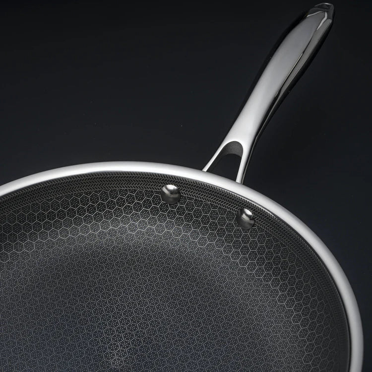 HexClad Commercial 7 Piece Cookware Pan Set Hybrid Nonstick Stainless Steel
