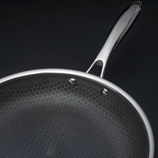 HexClad Commercial 7 Piece Cookware Pan Set Hybrid Nonstick Stainless Steel