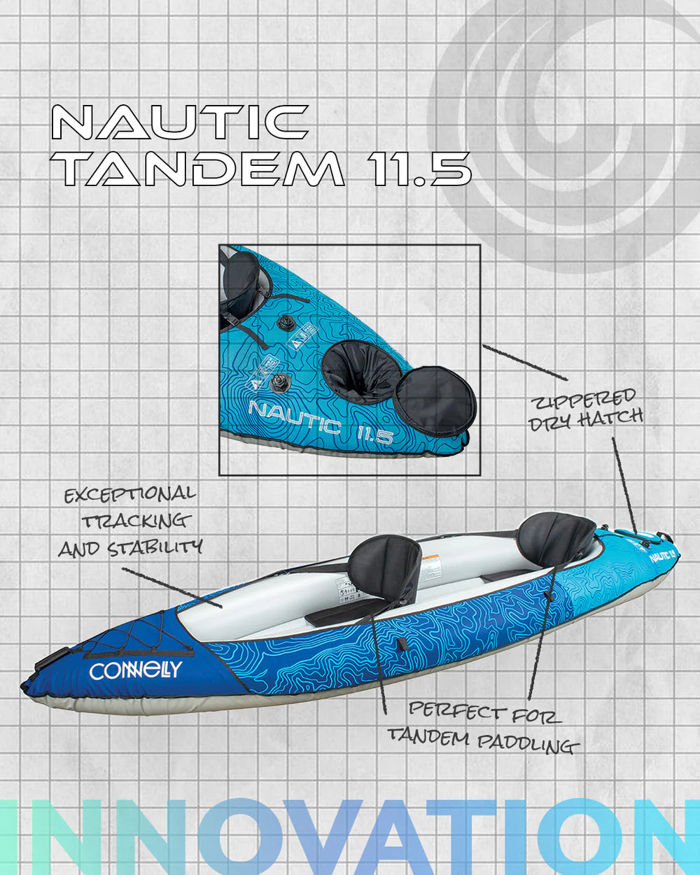 Connelly Nautic 11.5' Tandem Inflatable Kayak w/ Accessories (67232502)