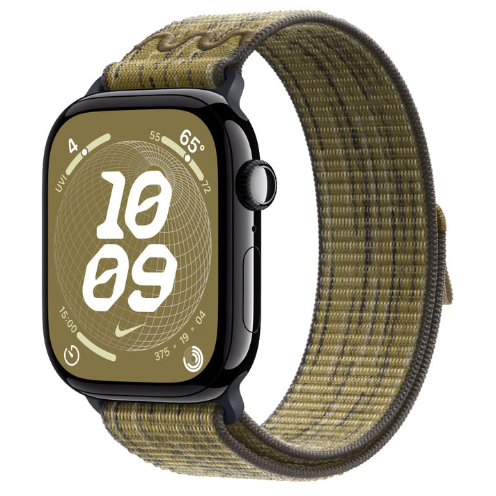Apple Watch Series 10 (GPS) 46mm Aluminum Case with Nike Sport Loop - Jet Black (MWX13LW/A)