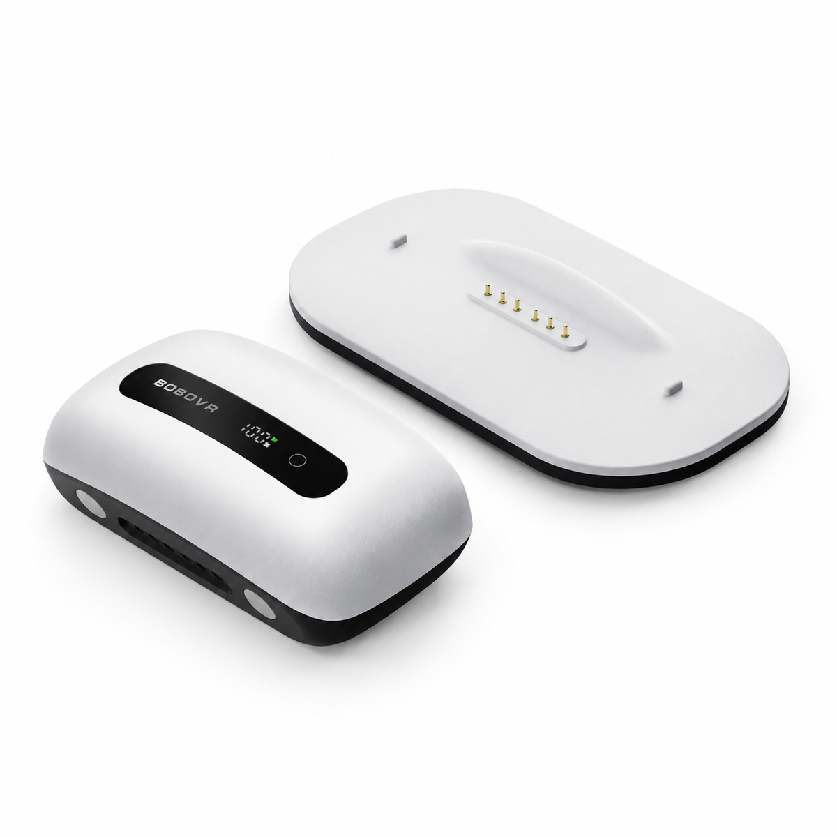 BOBOVR BM60-1 battery and charging dock separated