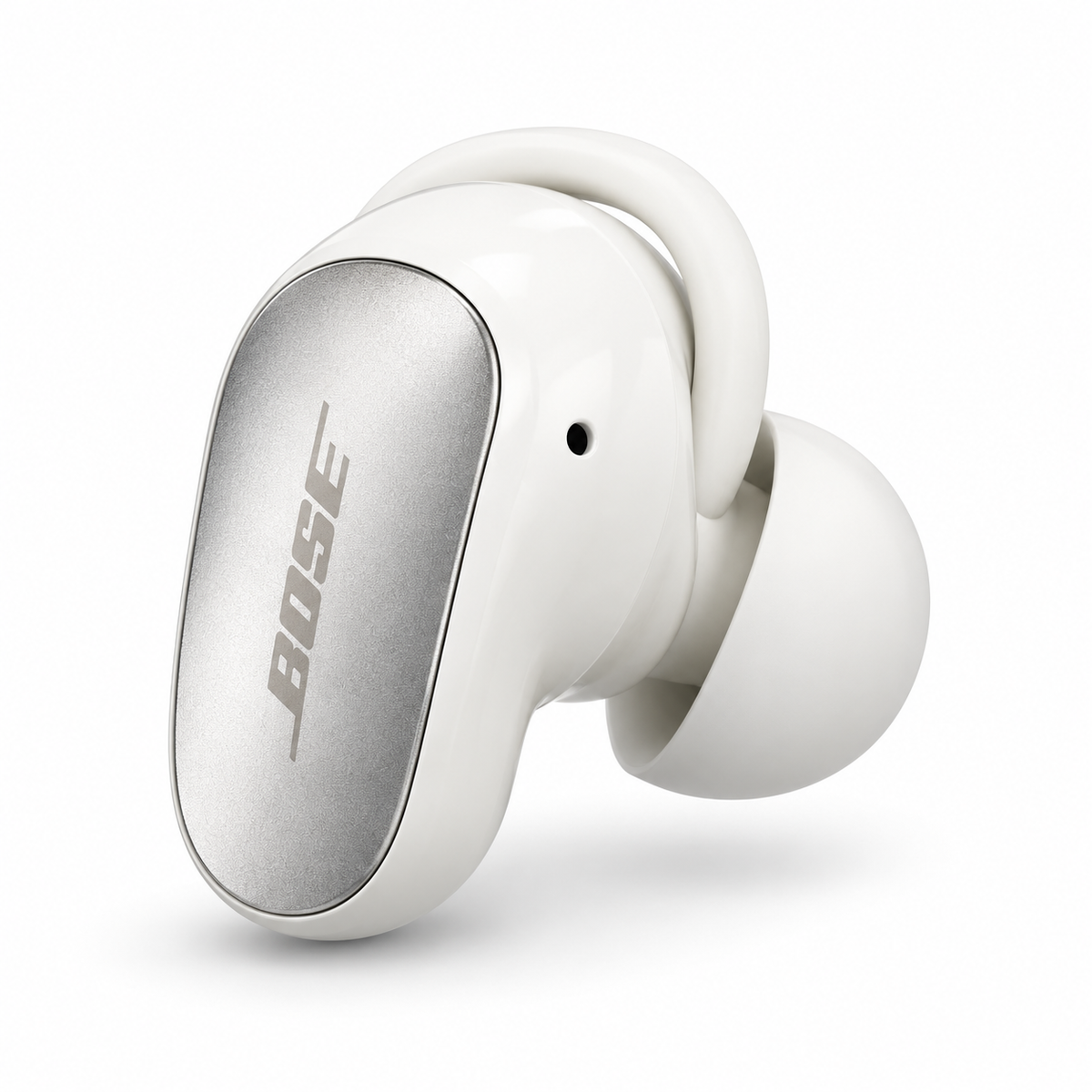 Bose QuietComfort Ultra White Smoke — Earbud close-up