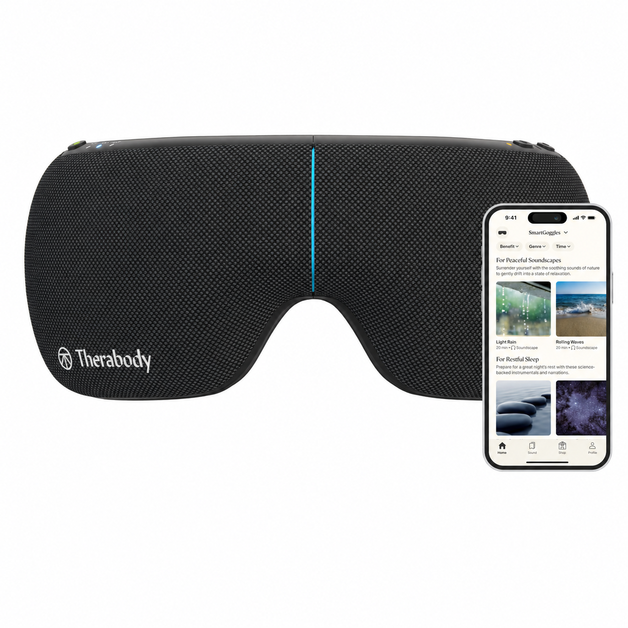 Therabody SmartGoggles 2nd Gen Heated Eye Massager – Black