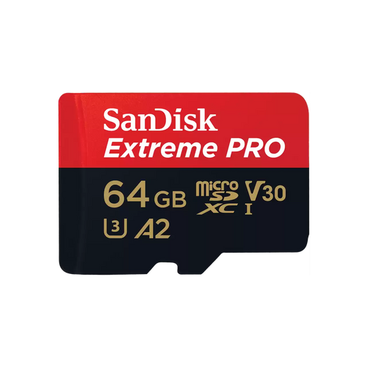 SanDisk Extreme PRO 64GB microSDXC UHS-I Memory Card + Adapter
