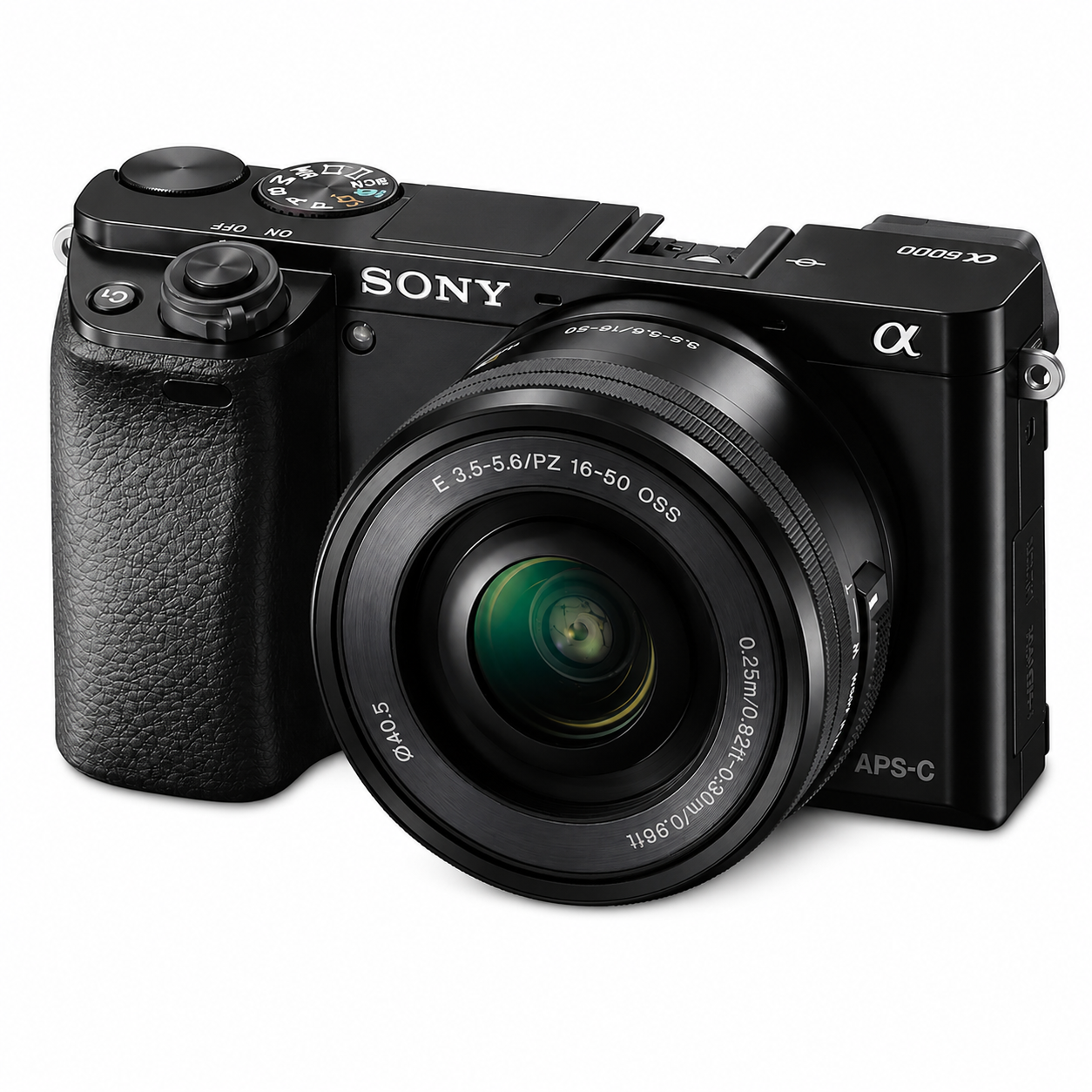 Sony Alpha a6000 Mirrorless Camera 16-50mm OSS Lens SD Card Bundle Black