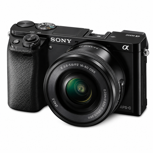Sony Alpha a6000 Mirrorless Camera 16-50mm OSS Lens SD Card Bundle Black