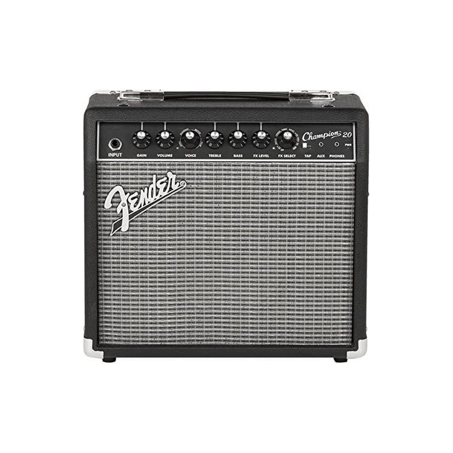Fender Champion 20 Guitar Combo Amp Black 20W Practice Amplifier w/ Cable
