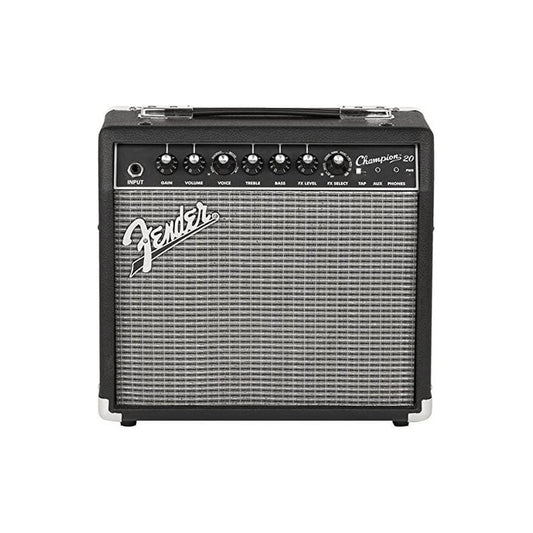 Fender Champion 20 Guitar Combo Amp Black 20W Practice Amplifier w/ Cable
