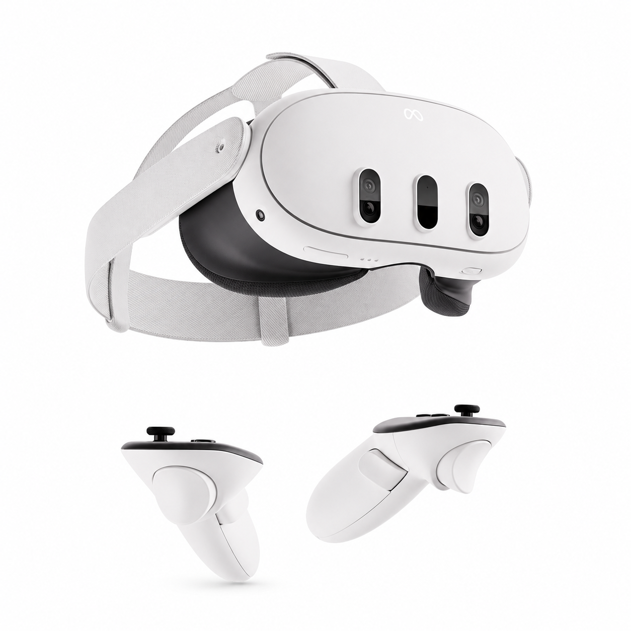 Meta Quest 3 512GB VR Headset Elite Strap Case Touch Plus Controllers Bundle