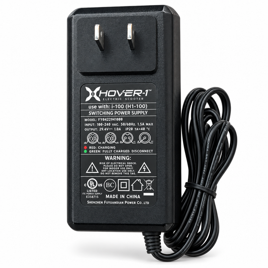 Hover-1 FY0422941000 29.4V 1A charger with attached cable, view 2