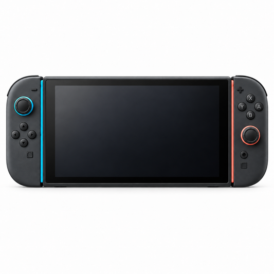 Nintendo Switch 2 console with Joy-Con 2 controllers, front view