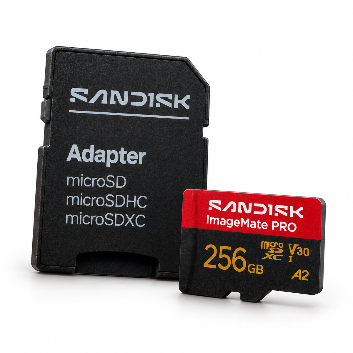 SanDisk ImageMate PRO 256GB card with SD adapter