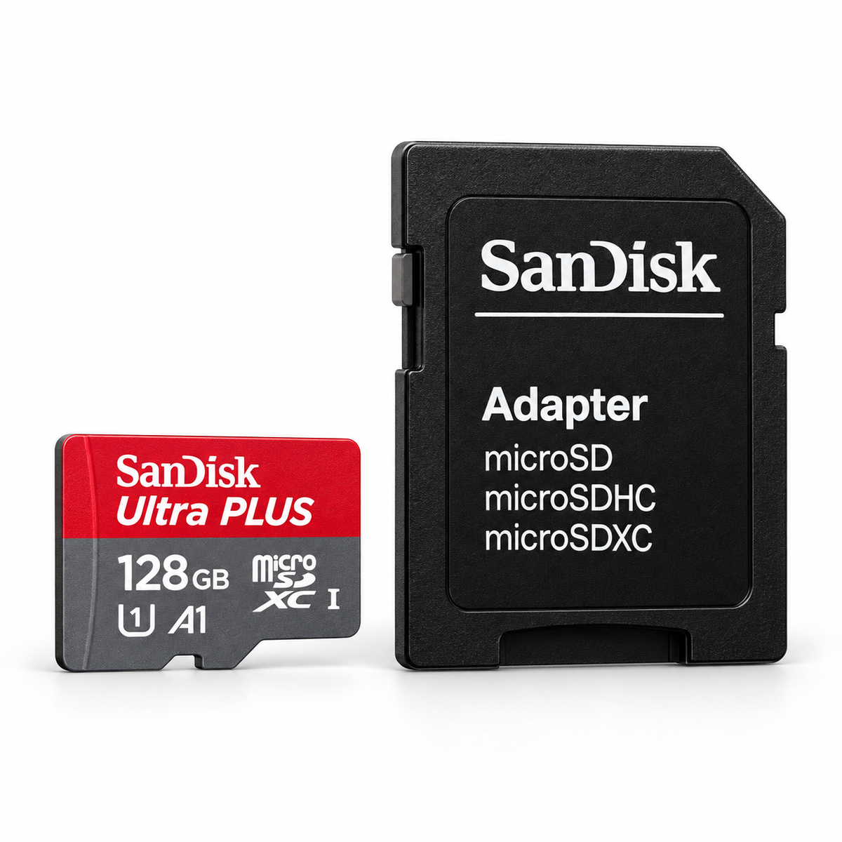 SanDisk Ultra PLUS 128GB microSDXC Card 200MB/s with Adapter