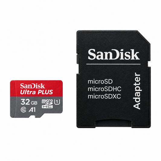 SanDisk Ultra PLUS 32GB microSDHC Card 130MB/s with Adapter