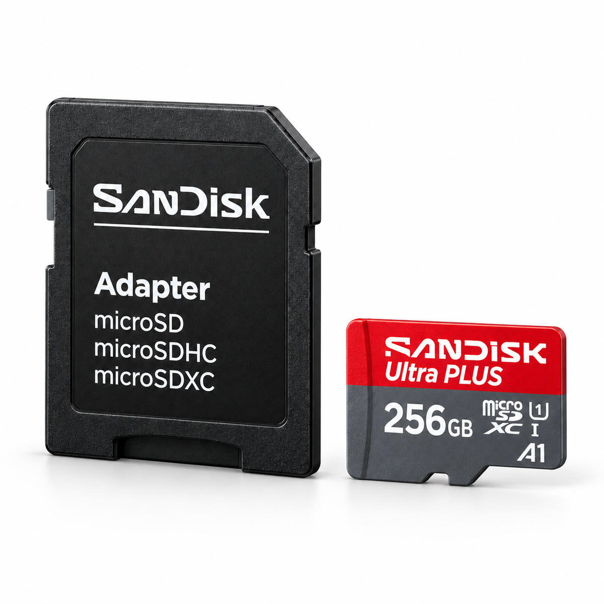 SanDisk Ultra PLUS 256GB with SD adapter - view 1