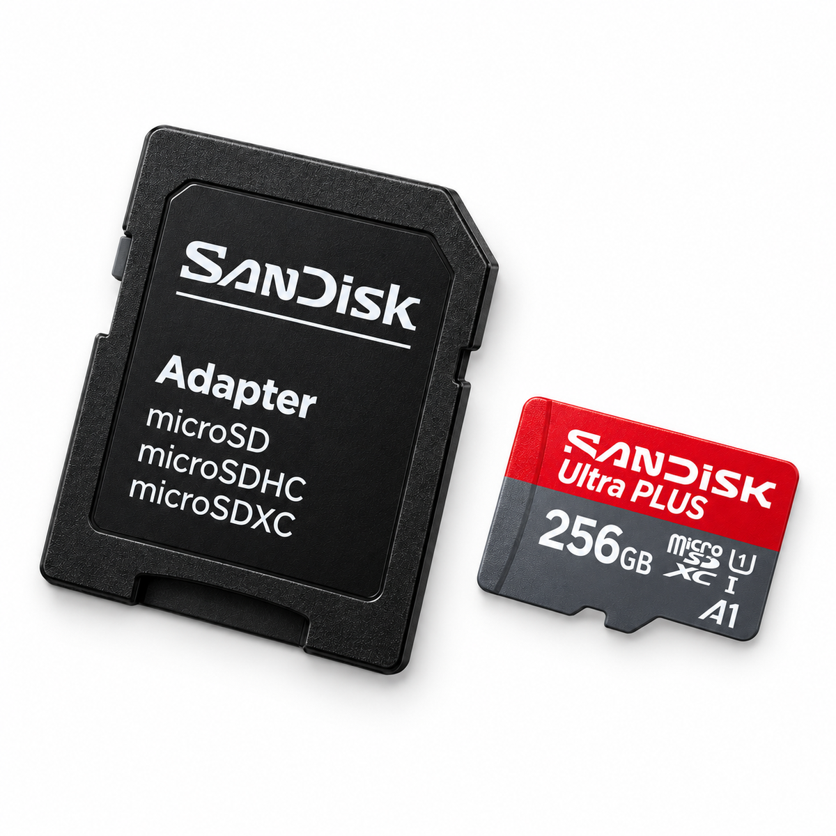 SanDisk Ultra PLUS 256GB with SD adapter - view 2