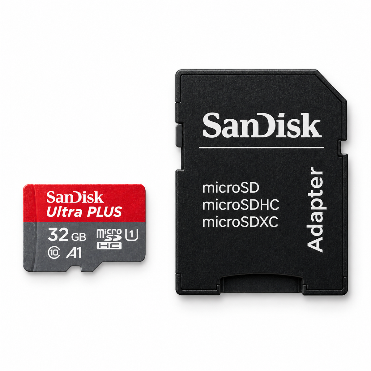 SanDisk Ultra PLUS 32GB with SD adapter - view 1