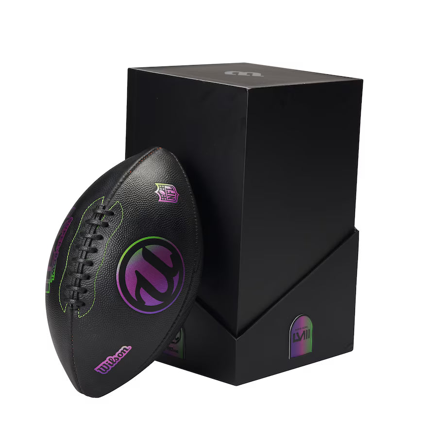 Wilson x Usher SBLVIII Collab Football – Black/Green/Purple, Limited Edition